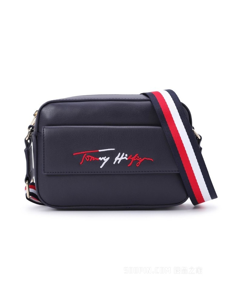 Tommy 22新款春季女装时尚潮流刺绣LOGO单肩斜挎包礼品AW0AW11073