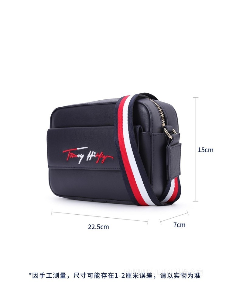 Tommy 22新款春季女装时尚潮流刺绣LOGO单肩斜挎包礼品AW0AW11073