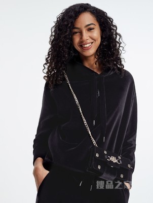 Tommy 22新款春季女装摩登刺绣LOGO丝绒链条手包斜挎包礼品11062