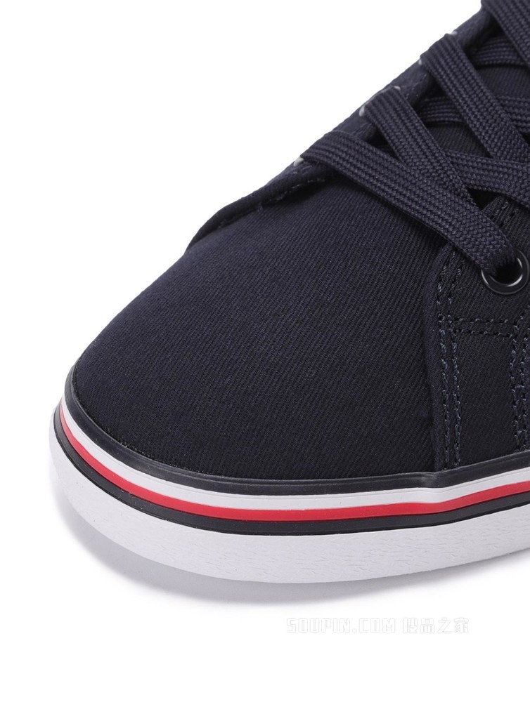 Tommy 22新款春夏女装时尚拼色小绣标系带休闲帆布鞋FW0FW06178