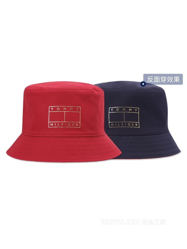 Tommy【新春系列】22新款虎年女装新年红印花双面戴渔夫帽11159