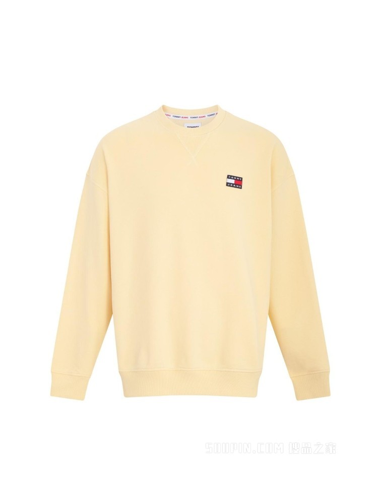 Tommy【特殊系列】22新款春夏男装时尚旗标刺绣圆领套头卫衣14918