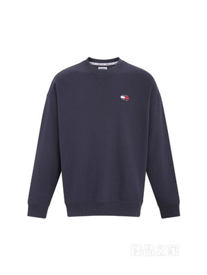 Tommy【特殊系列】22新款春夏男装时尚旗标刺绣圆领套头卫衣14918