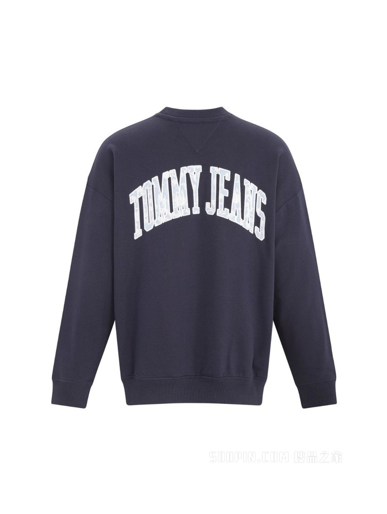 Tommy【特殊系列】22新款春夏男装时尚旗标刺绣圆领套头卫衣14918