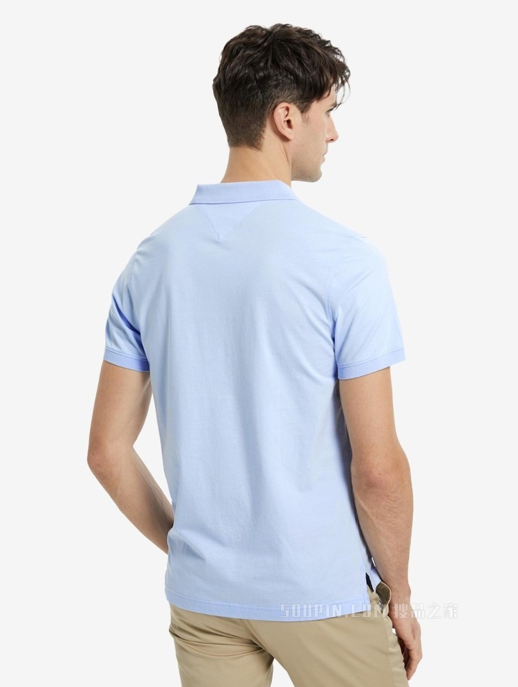 Tommy 春夏男装商务休闲纯棉透气印花LOGO修身短袖POLO衫18282