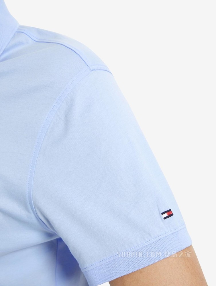 Tommy 春夏男装商务休闲纯棉透气印花LOGO修身短袖POLO衫18282
