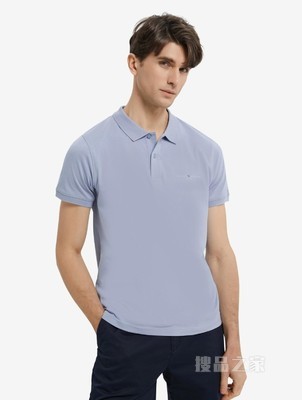Tommy 春夏男装商务休闲纯棉透气印花LOGO修身短袖POLO衫18282