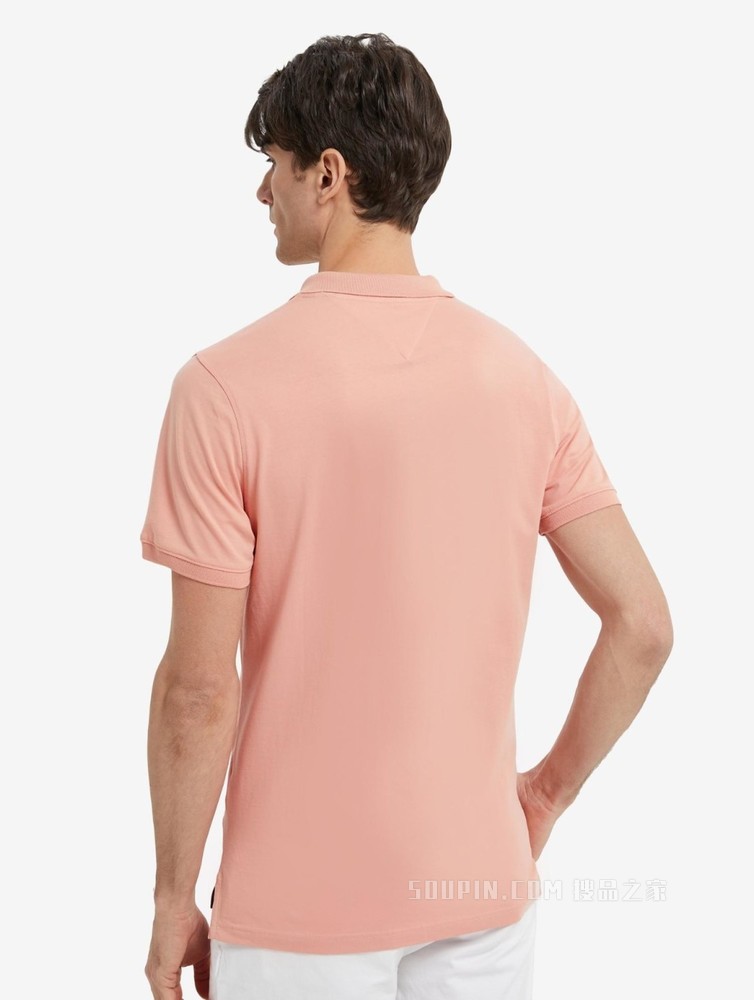 Tommy 春夏男装商务休闲纯棉透气印花LOGO修身短袖POLO衫18282