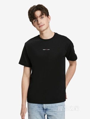 Tommy 22新款春夏男女同款经典休闲纯棉刺绣字母圆领短袖T恤13393