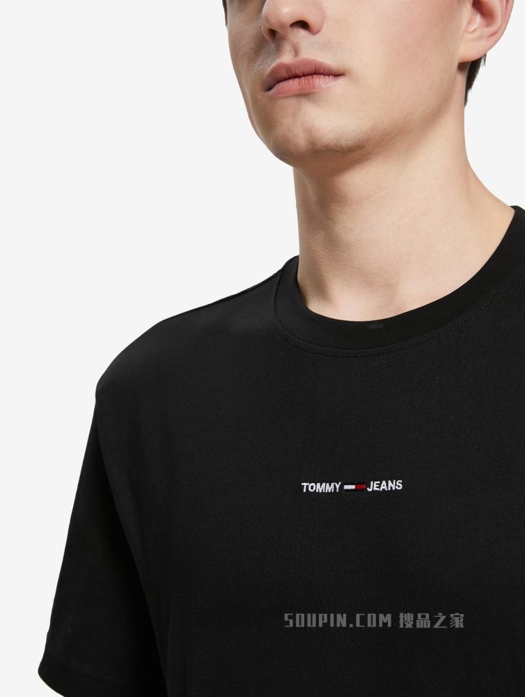 Tommy 22新款春夏男女同款经典休闲纯棉刺绣字母圆领短袖T恤13393