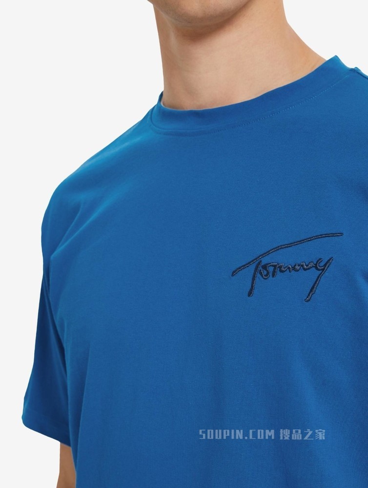 Tommy 22新款春夏男女同款经典时尚纯棉字母刺绣短袖T恤13398
