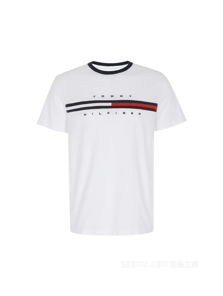 Tommy 男装经典百搭纯棉刺绣LOGO圆领短袖T恤C817849807