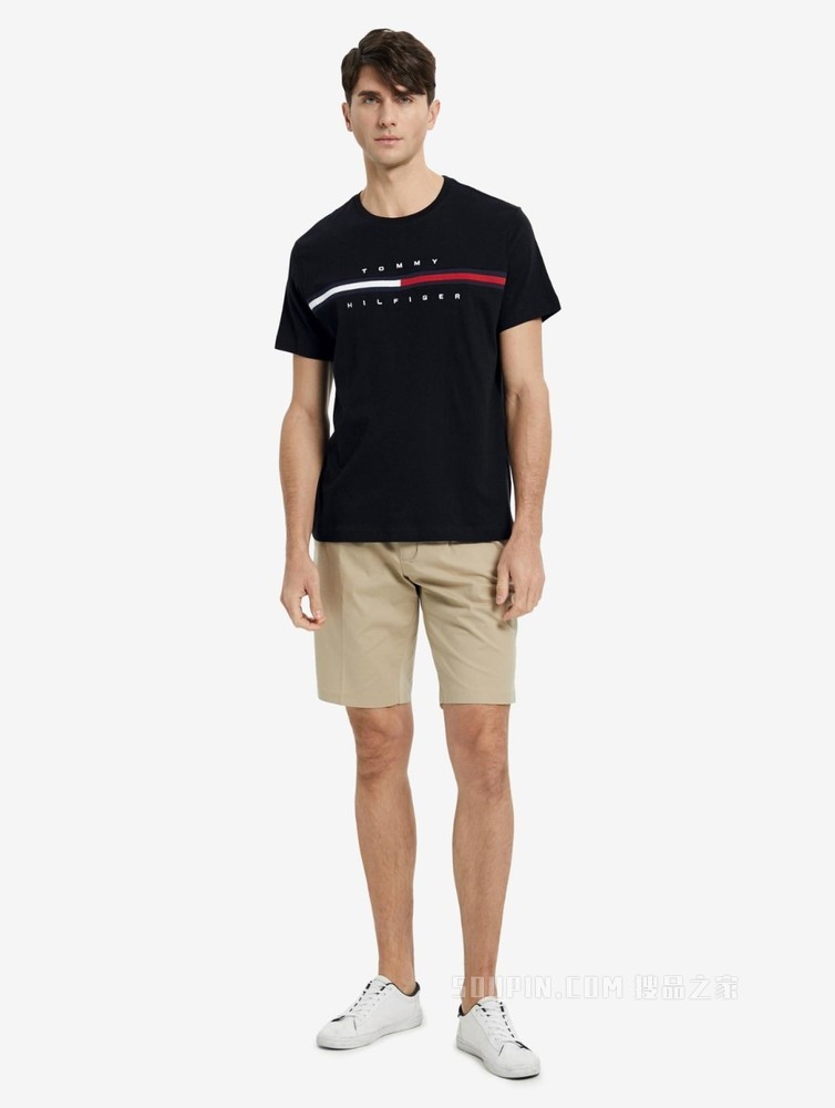 Tommy 男装经典百搭纯棉刺绣LOGO圆领短袖T恤C817849807