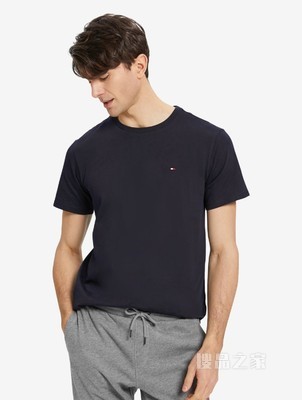 Tommy 春夏男装都市休闲纯棉舒适透气小绣标圆领短袖T恤68677