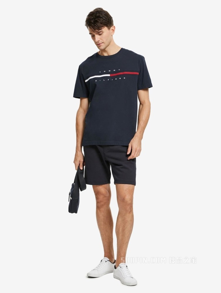 Tommy 男装经典百搭纯棉刺绣LOGO圆领短袖T恤C817849807