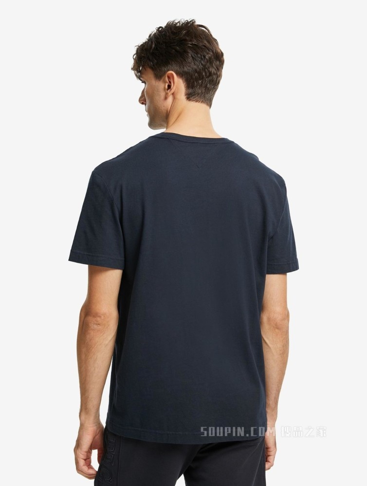 Tommy 男装经典百搭纯棉刺绣LOGO圆领短袖T恤C817849807