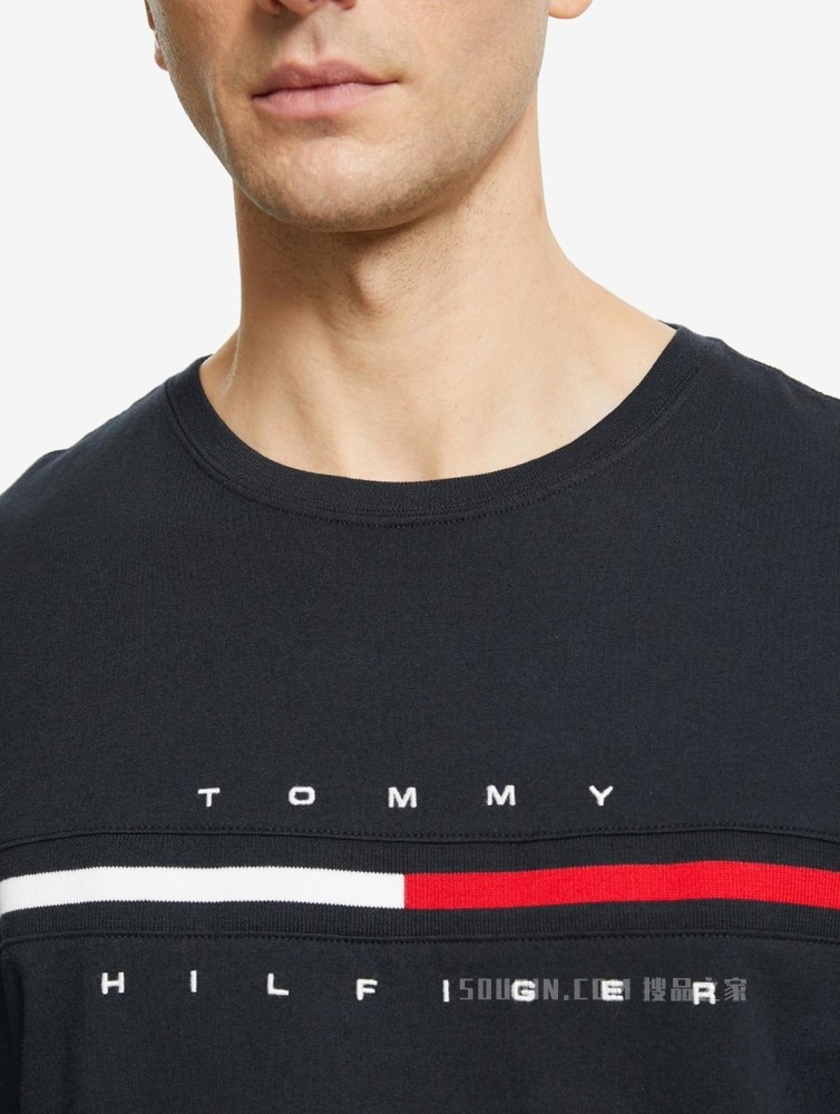Tommy 男装经典百搭纯棉刺绣LOGO圆领短袖T恤C817849807
