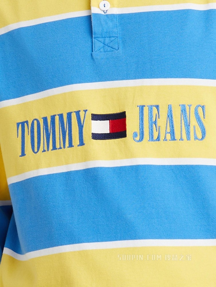 Tommy【特殊系列】22新款春夏男装学院风纯棉条纹长袖POLO衫14949