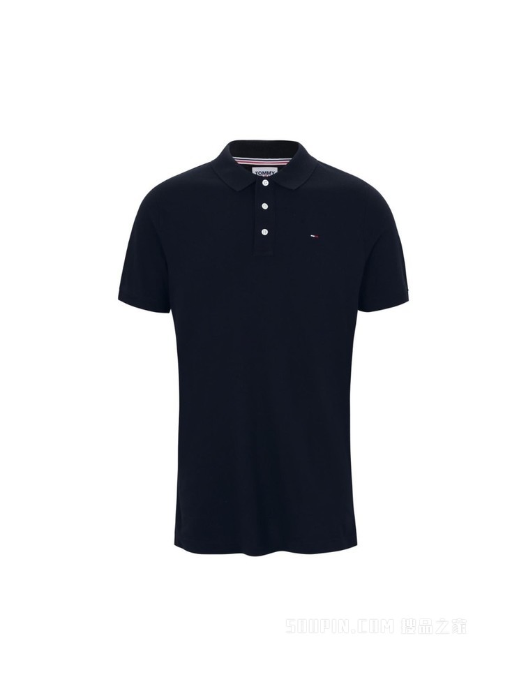 Tommy 春夏男装时尚珠地棉网眼透气刺绣翻领修身短袖POLO衫04266