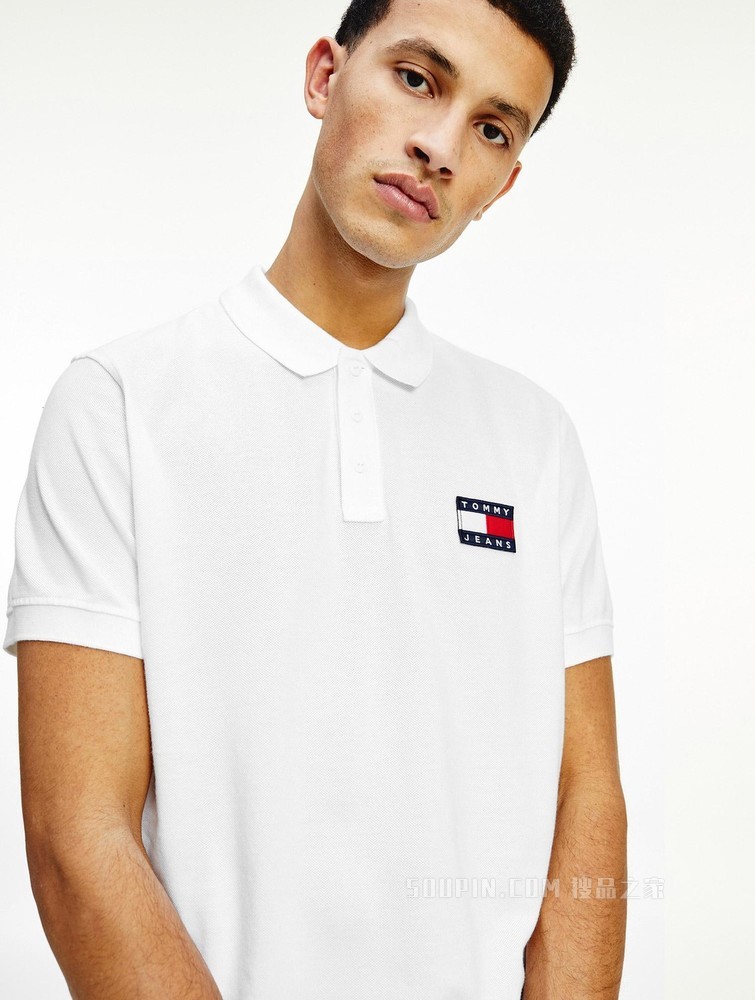 Tommy 男装经典青春流行珠地棉旗帜标识短袖POLO衫DM0DM10327