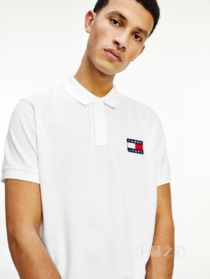 Tommy 男装经典青春流行珠地棉旗帜标识短袖POLO衫DM0DM10327