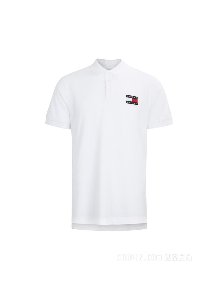 Tommy 男装经典青春流行珠地棉旗帜标识短袖POLO衫DM0DM10327