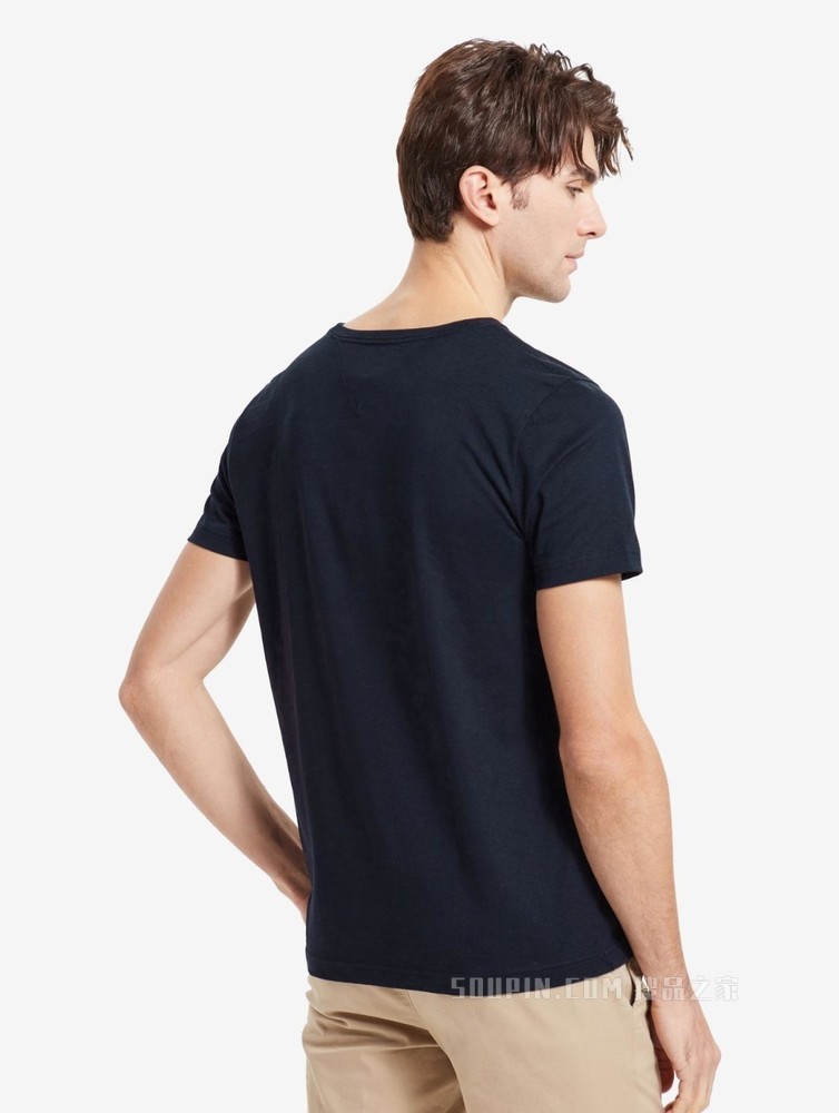 Tommy 男装经典简约纯棉刺绣旗标圆领短袖T恤MW0MW10839