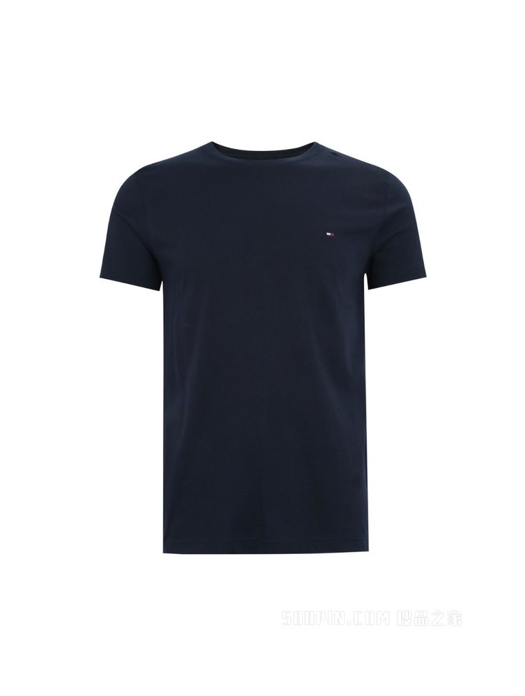 Tommy 男装经典简约纯棉刺绣旗标圆领短袖T恤MW0MW10839