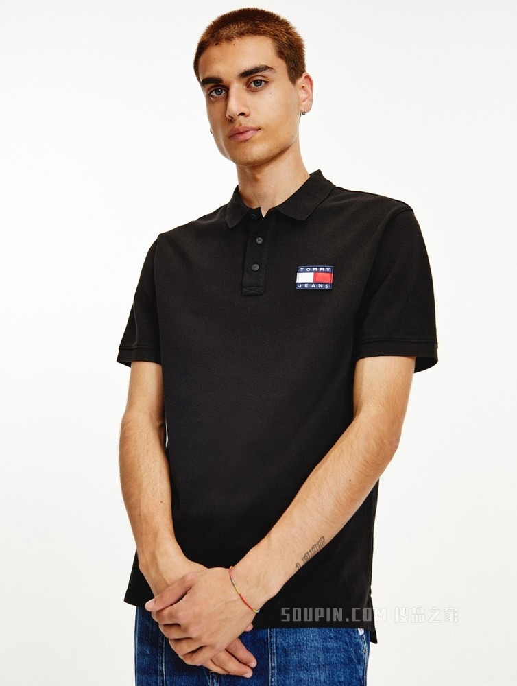 Tommy 22新款春夏男装休闲透气珠地棉刺绣LOGO短袖POLO衫09444