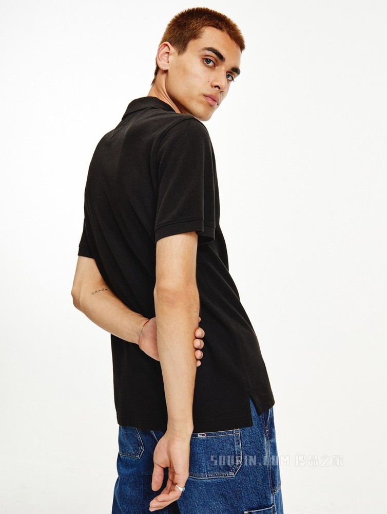 Tommy 22新款春夏男装休闲透气珠地棉刺绣LOGO短袖POLO衫09444