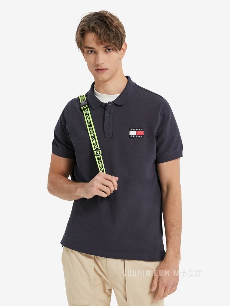 Tommy 22新款春夏男装休闲透气珠地棉刺绣LOGO短袖POLO衫09444