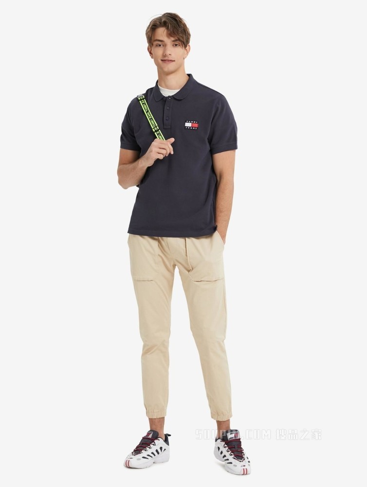 Tommy 22新款春夏男装休闲透气珠地棉刺绣LOGO短袖POLO衫09444