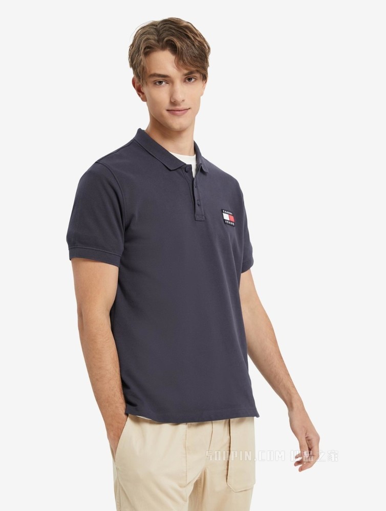 Tommy 22新款春夏男装休闲透气珠地棉刺绣LOGO短袖POLO衫09444