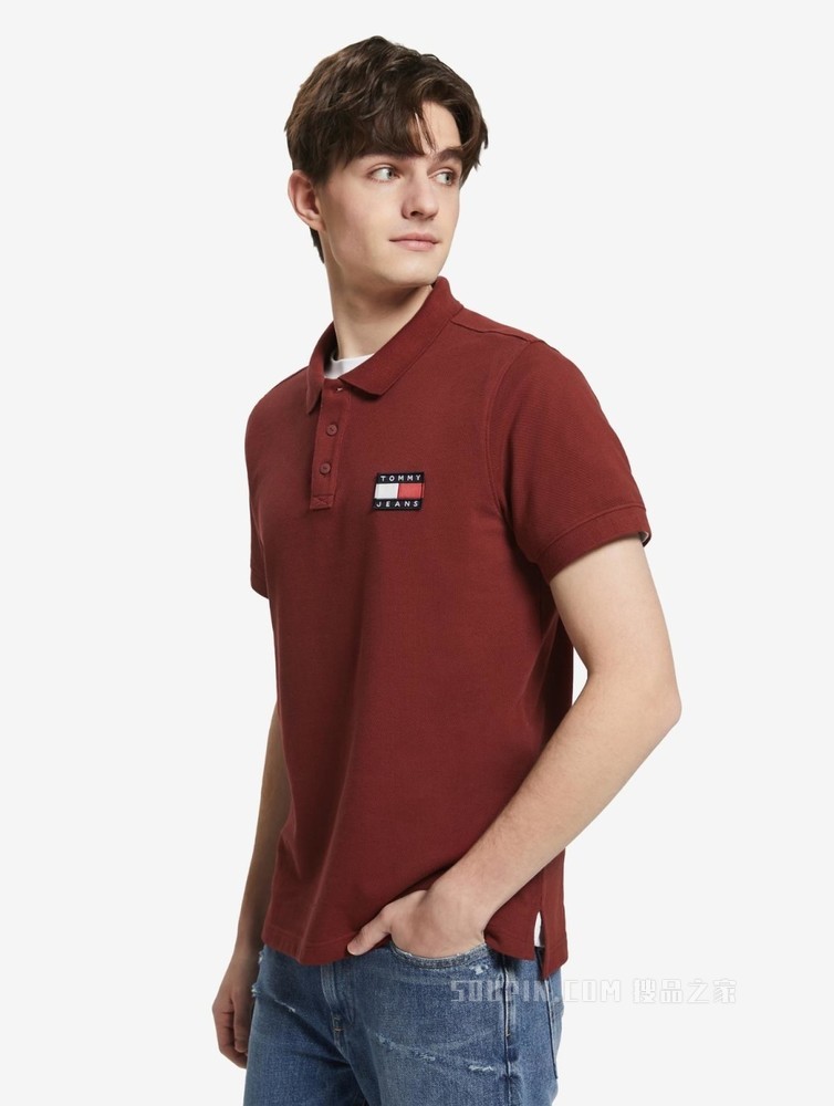 Tommy 22新款春夏男装休闲透气珠地棉刺绣LOGO短袖POLO衫09444