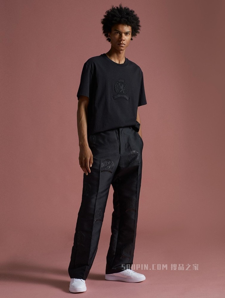 Tommy 22新款春夏男装潮流休闲纯棉刺绣徽章短袖T恤MW0MW22207