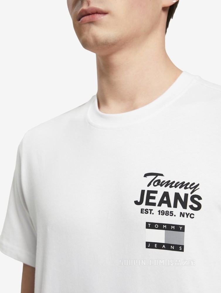 Tommy 22新款春夏男女同款时尚纯棉字母旗标印花短袖T恤13394