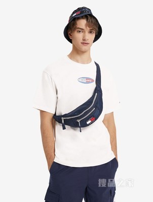 Tommy 22新款春夏男装经典时尚纯棉地球旗标印花短袖T恤13396