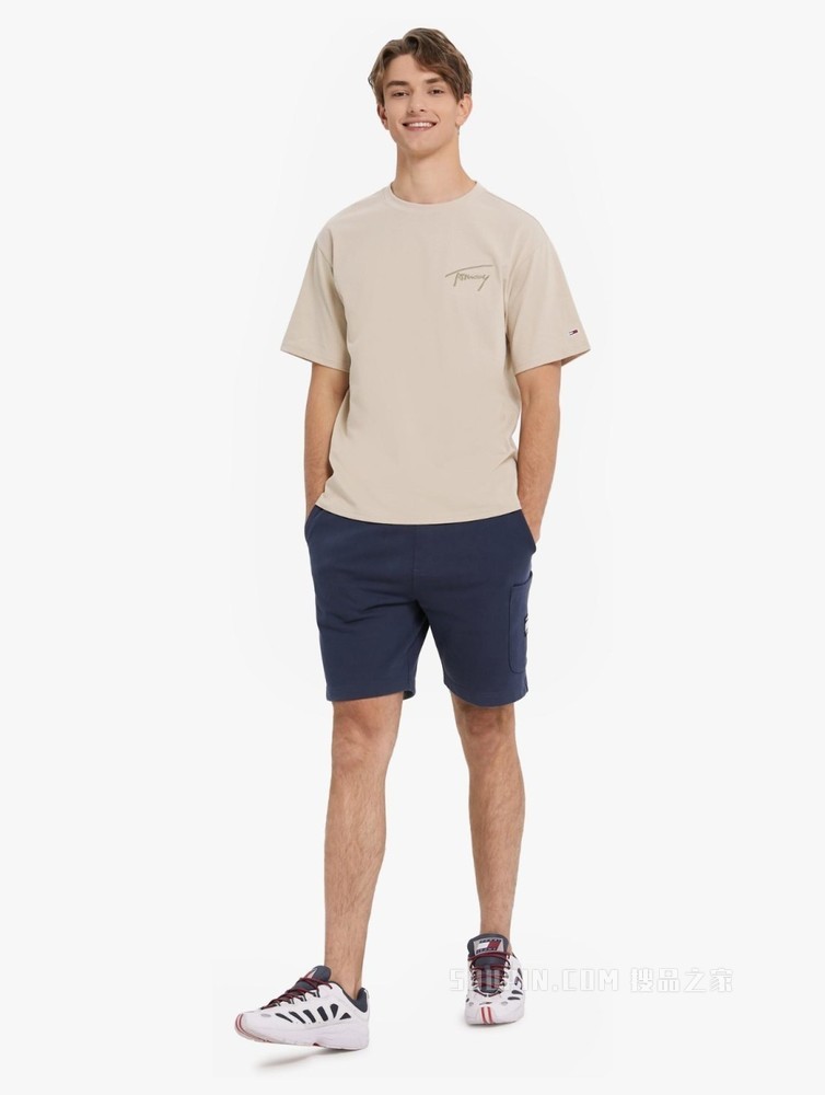 Tommy 22新款春夏男女同款经典时尚纯棉字母刺绣短袖T恤13398
