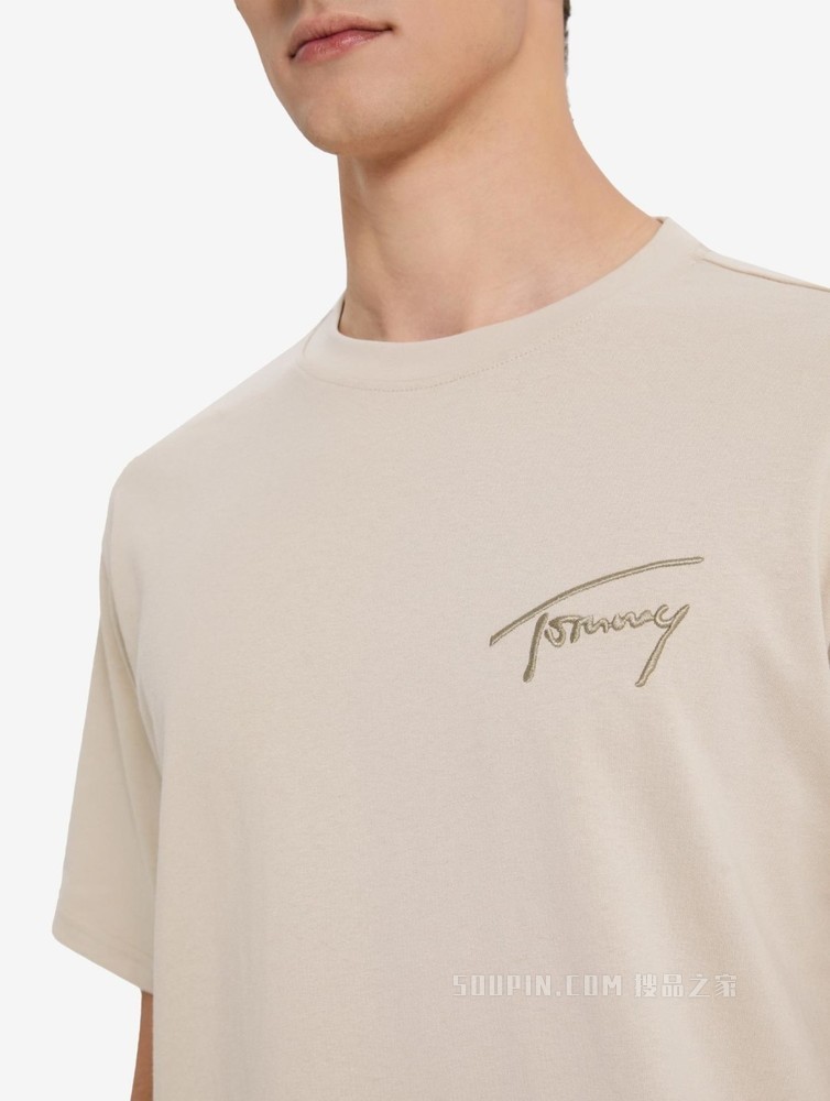 Tommy 22新款春夏男女同款经典时尚纯棉字母刺绣短袖T恤13398