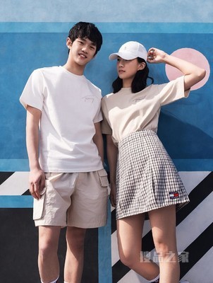 Tommy 22新款春夏男女同款经典时尚纯棉字母刺绣短袖T恤13398