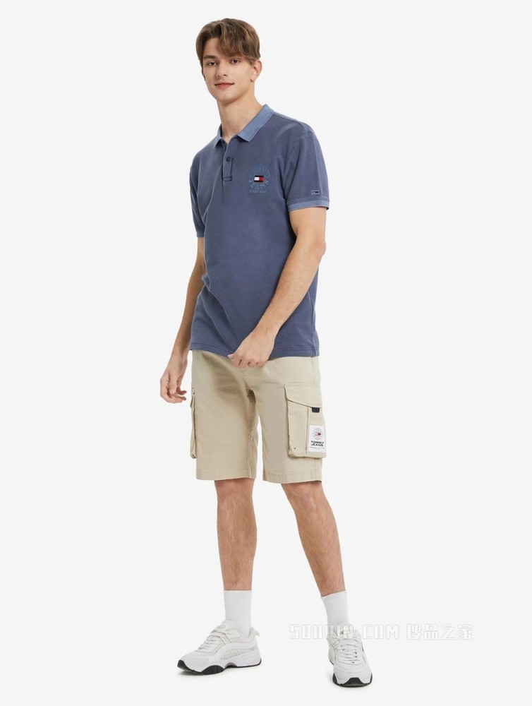 Tommy 22新款春夏男装经典珠地棉字母旗标刺绣短袖POLO衫12965