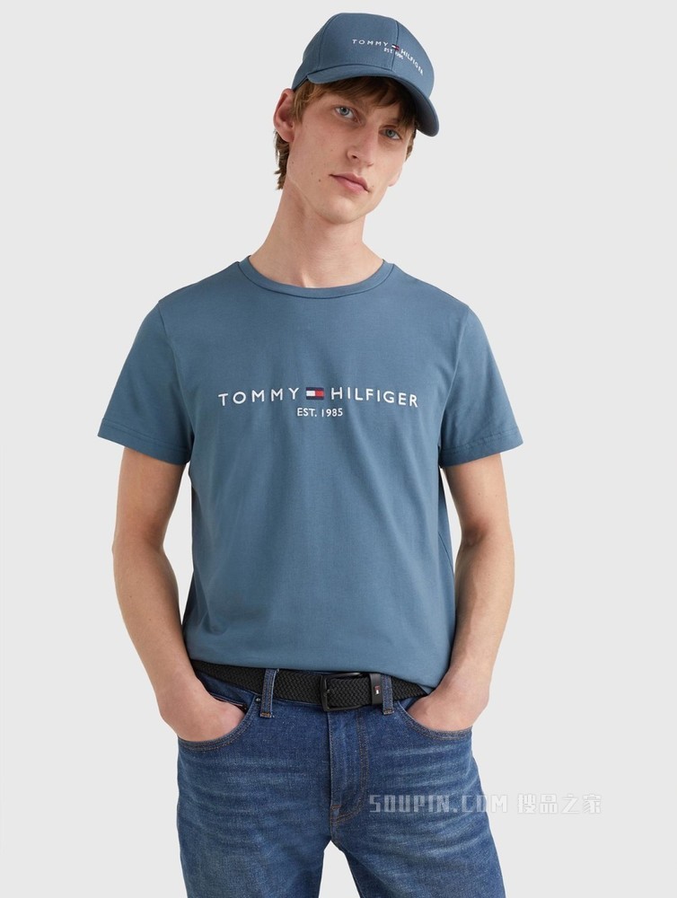 Tommy 22新款春夏男装经典时尚纯棉刺绣字母短袖T恤MW0MW11797