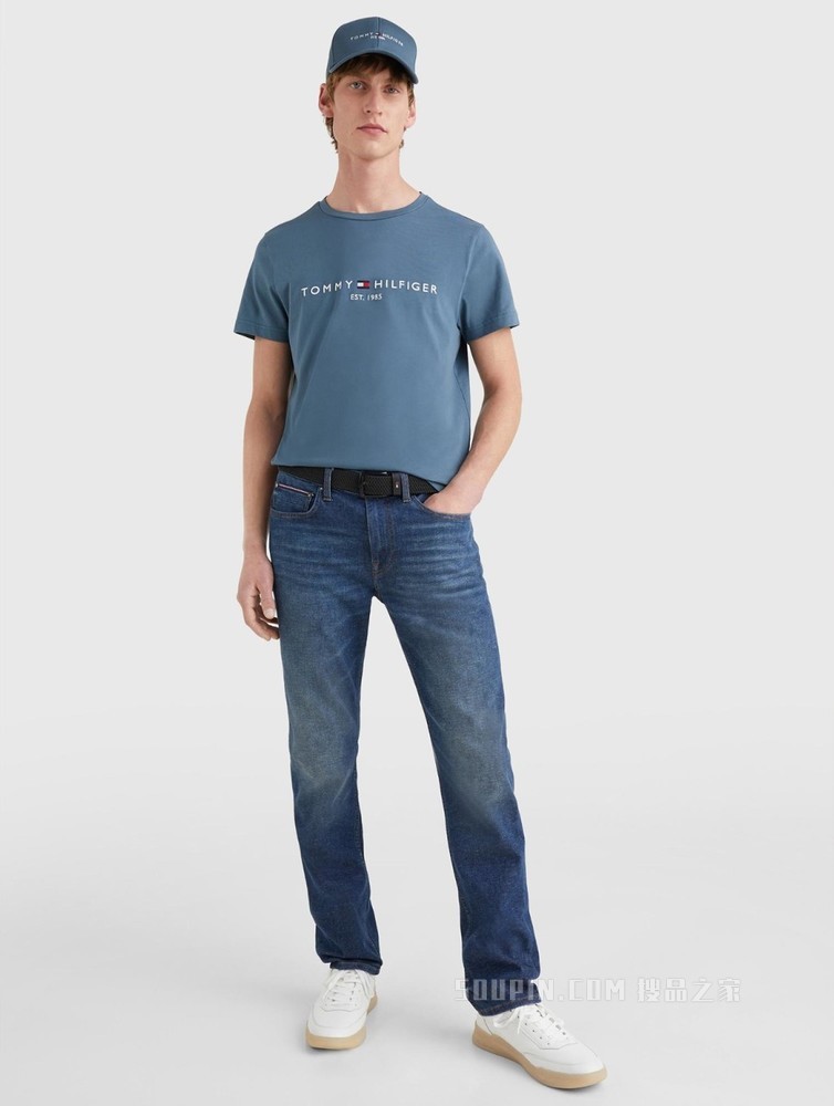 Tommy 22新款春夏男装经典时尚纯棉刺绣字母短袖T恤MW0MW11797