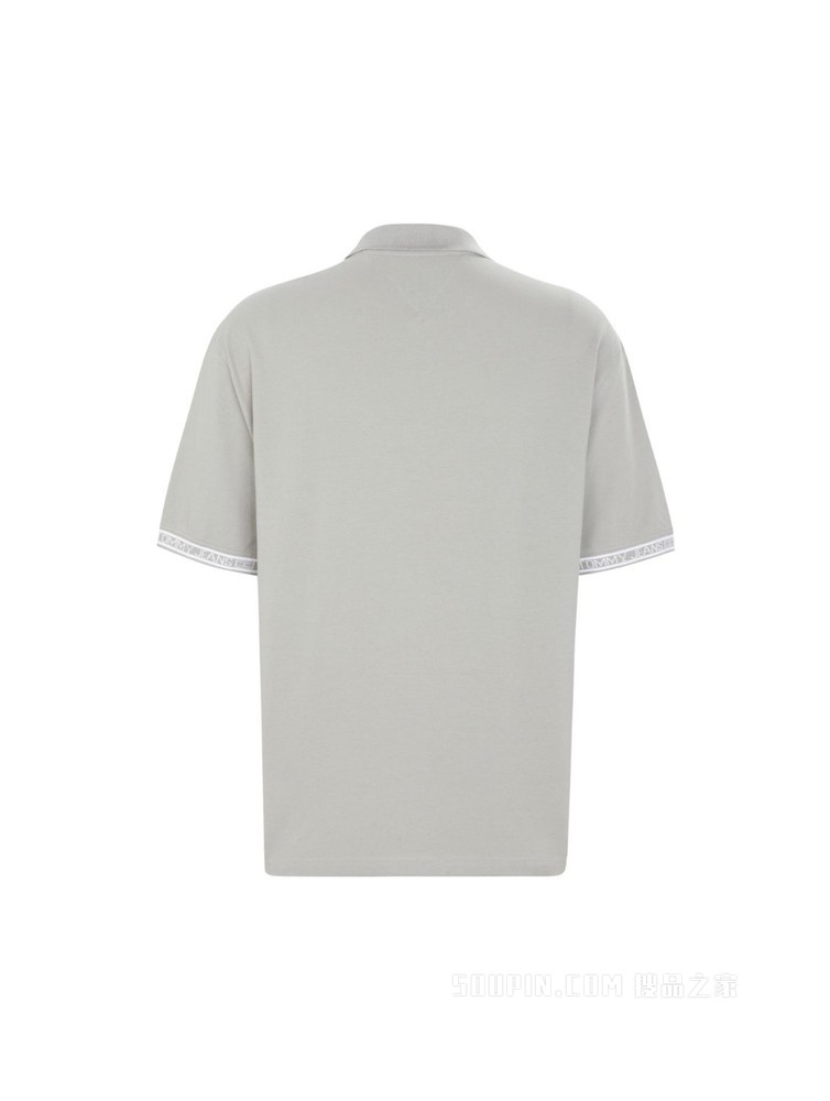 Tommy 22新款春夏男装珠地棉LOGO提花拉链半开襟短袖POLO衫12961
