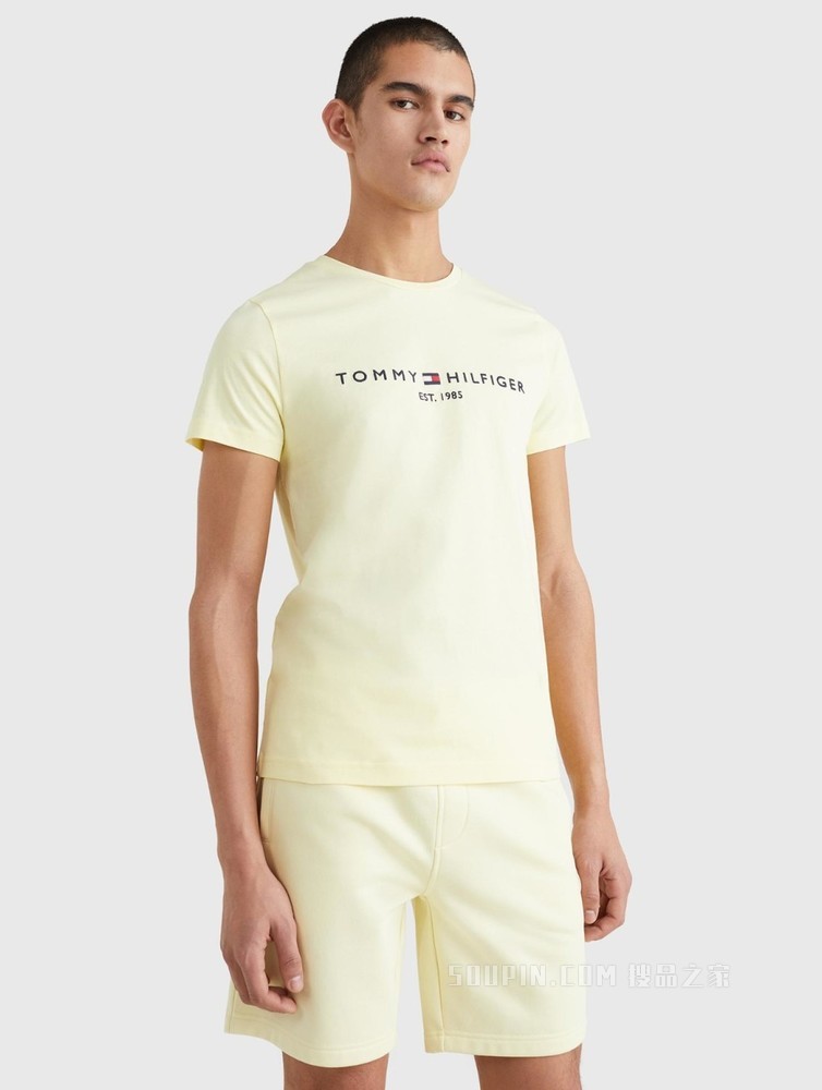 Tommy 22新款春夏男装经典时尚纯棉刺绣字母短袖T恤MW0MW11797