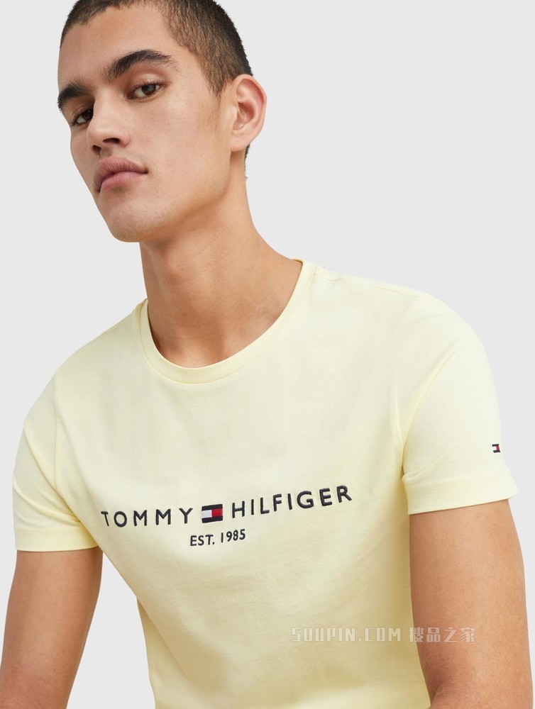 Tommy 22新款春夏男装经典时尚纯棉刺绣字母短袖T恤MW0MW11797