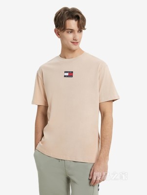 Tommy 22新款春夏男装经典纯棉旗标绣片圆领短袖T恤DM0DM10925