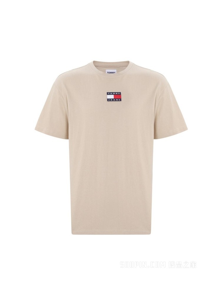 Tommy 22新款春夏男装经典纯棉旗标绣片圆领短袖T恤DM0DM10925