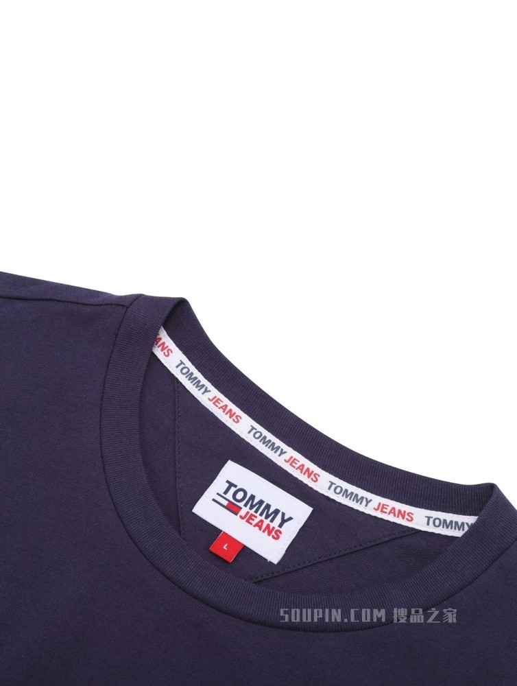 Tommy 22新款春夏男装休闲纯棉印花圆领修身短袖T恤DM0DM10099