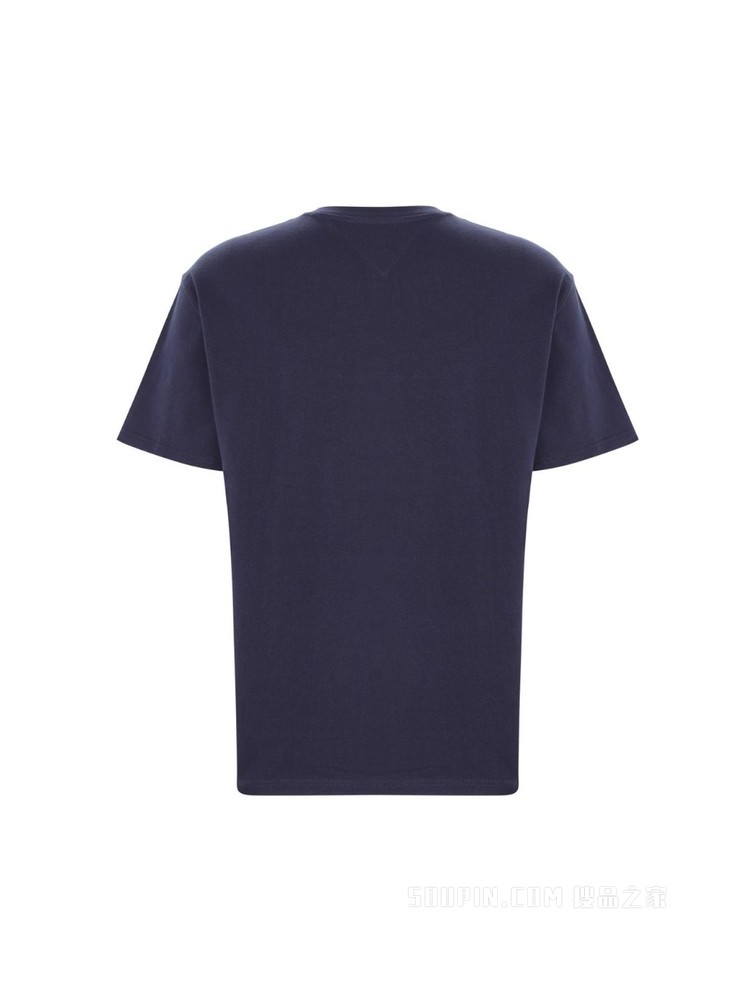 Tommy 22新款春夏男装经典纯棉旗标绣片圆领短袖T恤DM0DM10925
